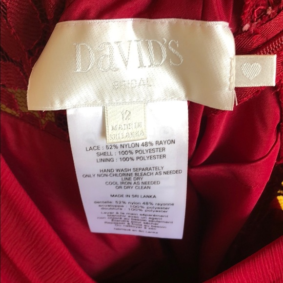 David’s Bridal lace back dress - Picture 2 of 4